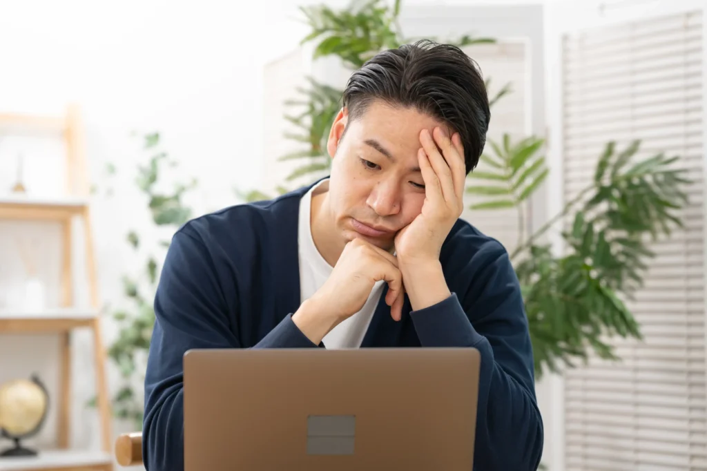疲労に悩む男性
